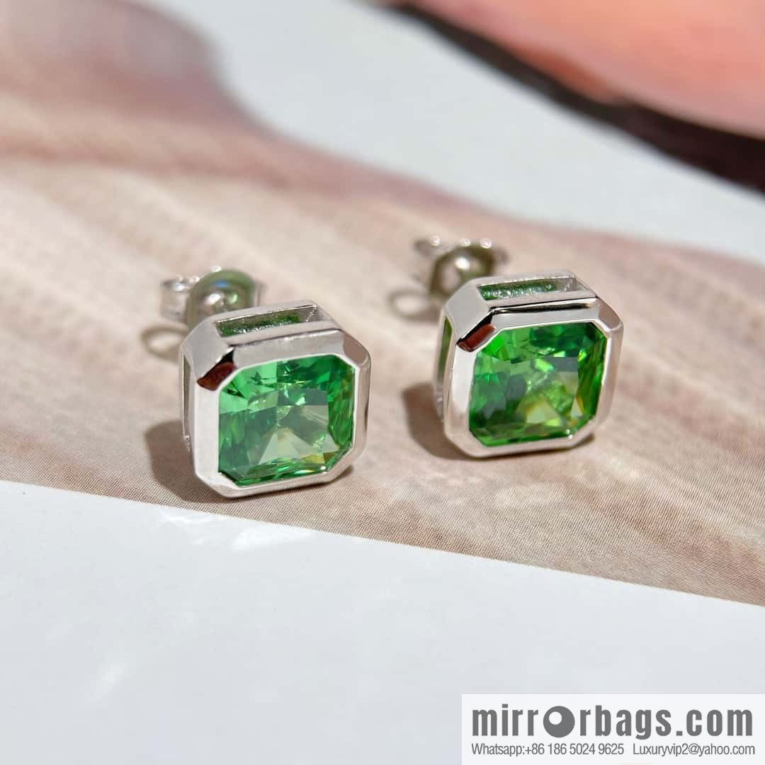 ❗️New ❗️ New ☑️ TIFFANY & Co. Tiffany square green diamond stud earrings