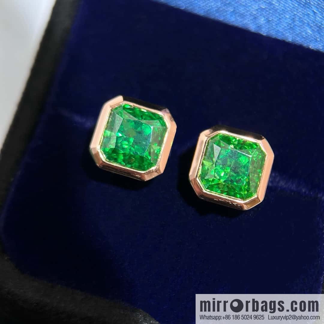 ❗️New ❗️ New ☑️ TIFFANY & Co. Tiffany square green diamond stud earrings