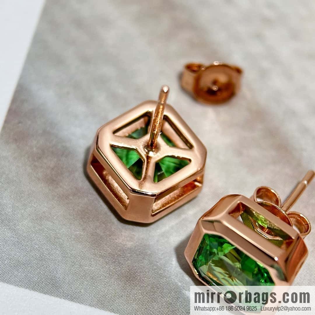 ❗️New ❗️ New ☑️ TIFFANY & Co. Tiffany square green diamond stud earrings