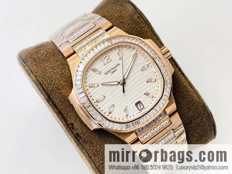 PP Patek Philippe customized 9015 to 324 S automatic integrated winding mechanical movement 7014 Ladies Nautilus limited edition series watch