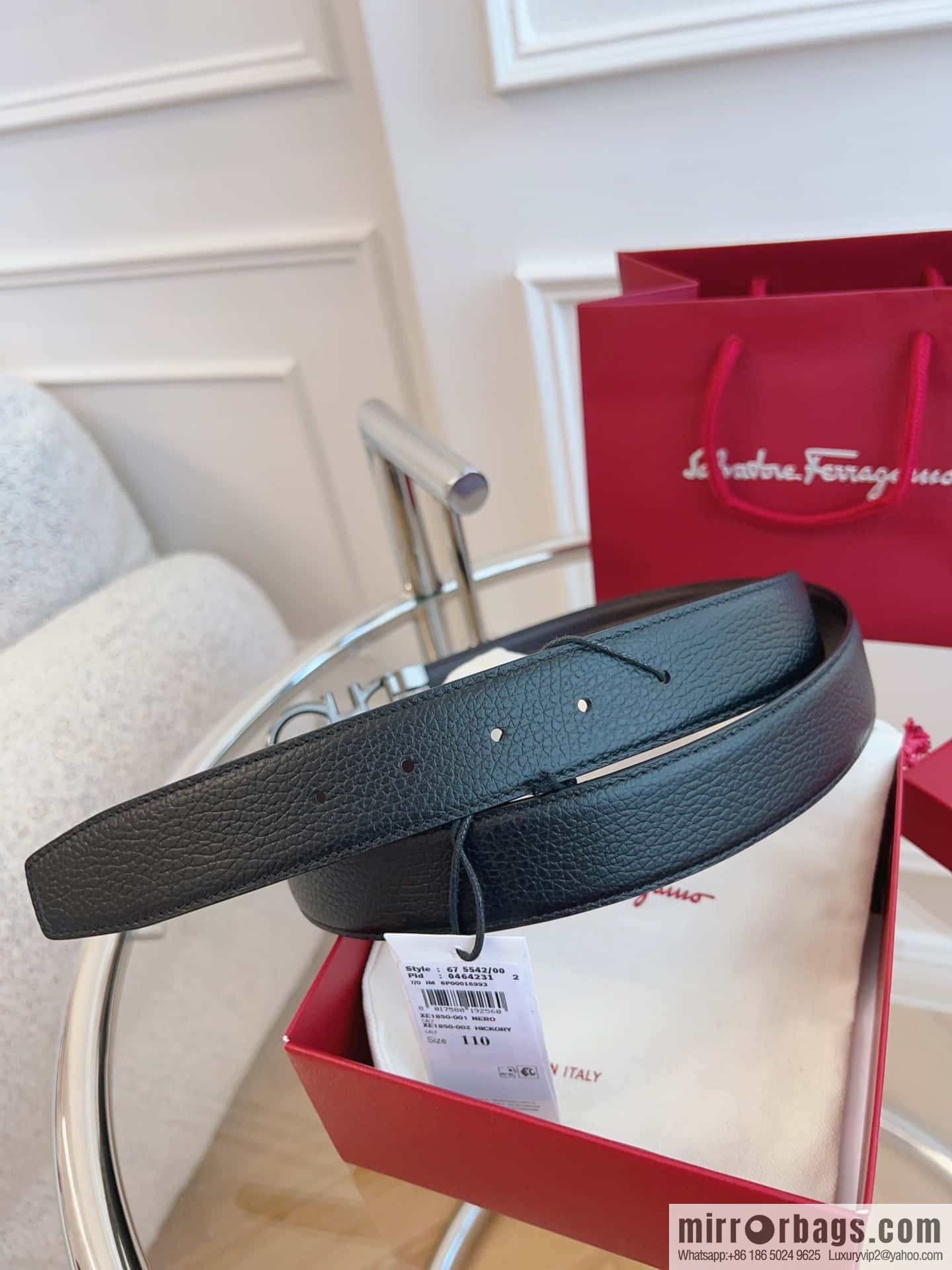 Ferragamo 🅿 Original Leather Purchasing Grade 3.5cm Precision Brass Hardware Belt