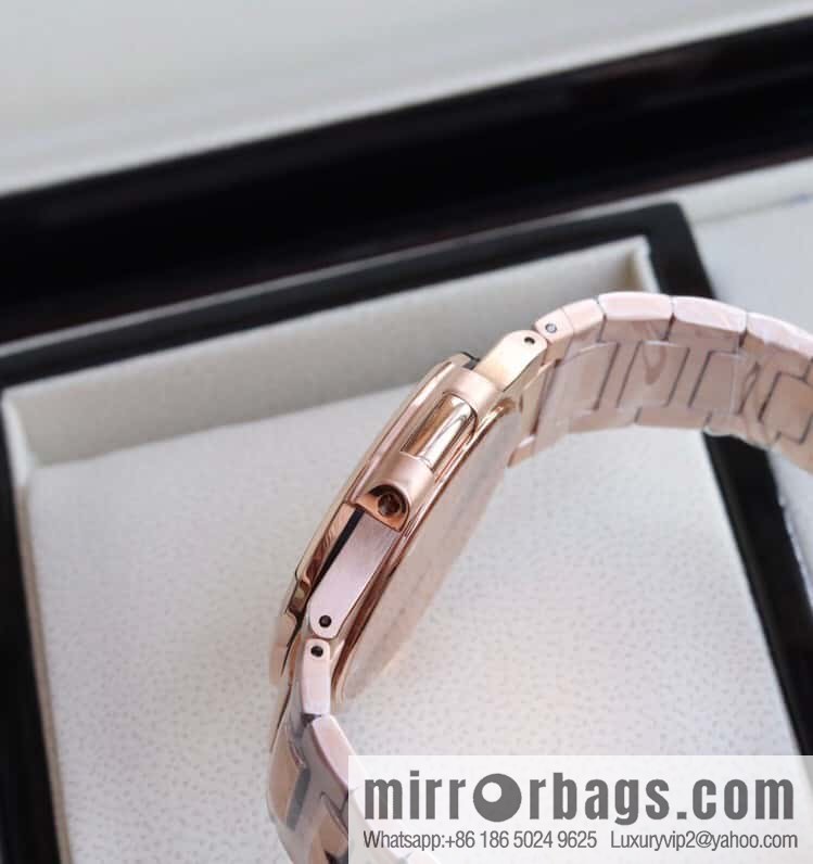 PP Nautilus 7010 series, the most beautiful Nautilus real diamond 32mm ultra-thin quartz women's watch