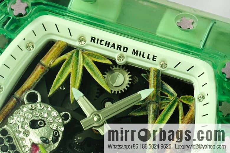 RICHARD MILLE Panda Eats Golden Bamboo, Crystal RM26-01 Tourbillon Watch