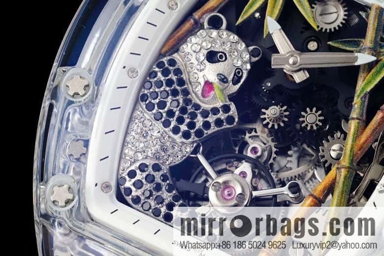 RICHARD MILLE Panda Eats Golden Bamboo, Crystal RM26-01 Tourbillon Watch