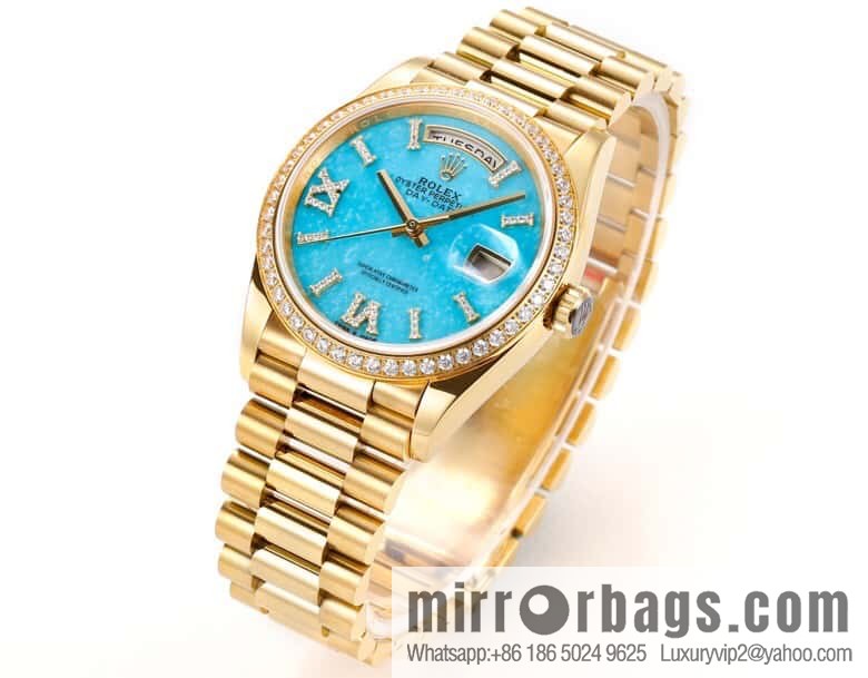 RA. Factory shocked the release of ROLEX Rolex 36mmDD gem plate series watch 128238