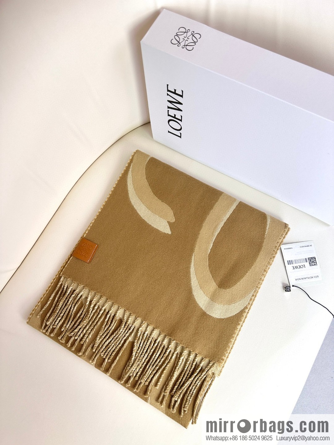 LOEWE cashmere fabric double-sided scarf