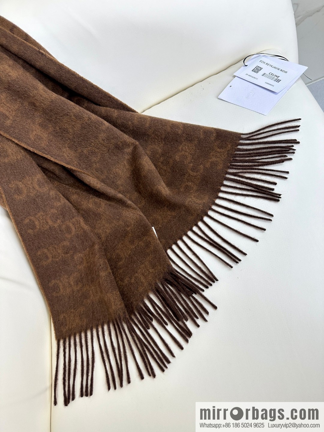 CELINE 2023 new cashmere Arc de Triomphe scarf