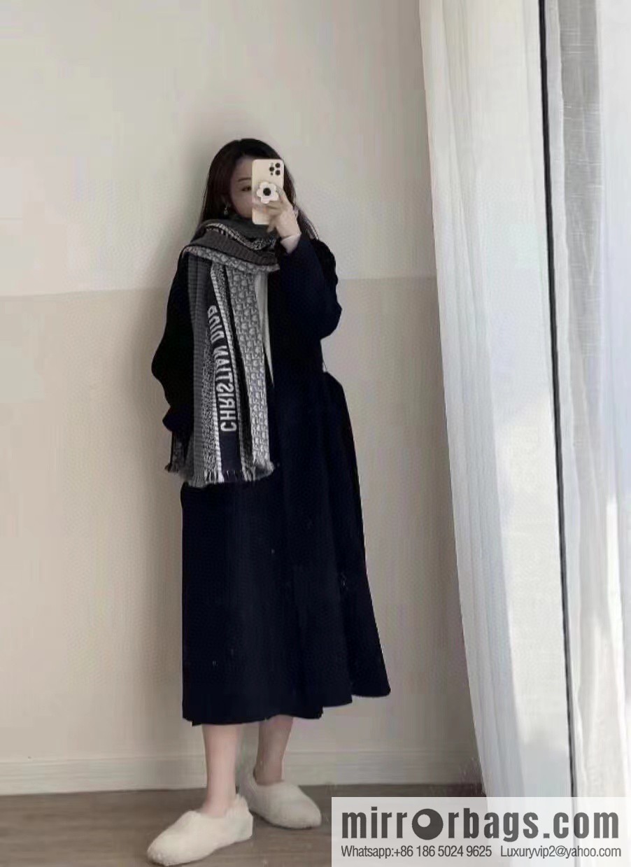 DIOR Oblique Printed Double Sided Scarf