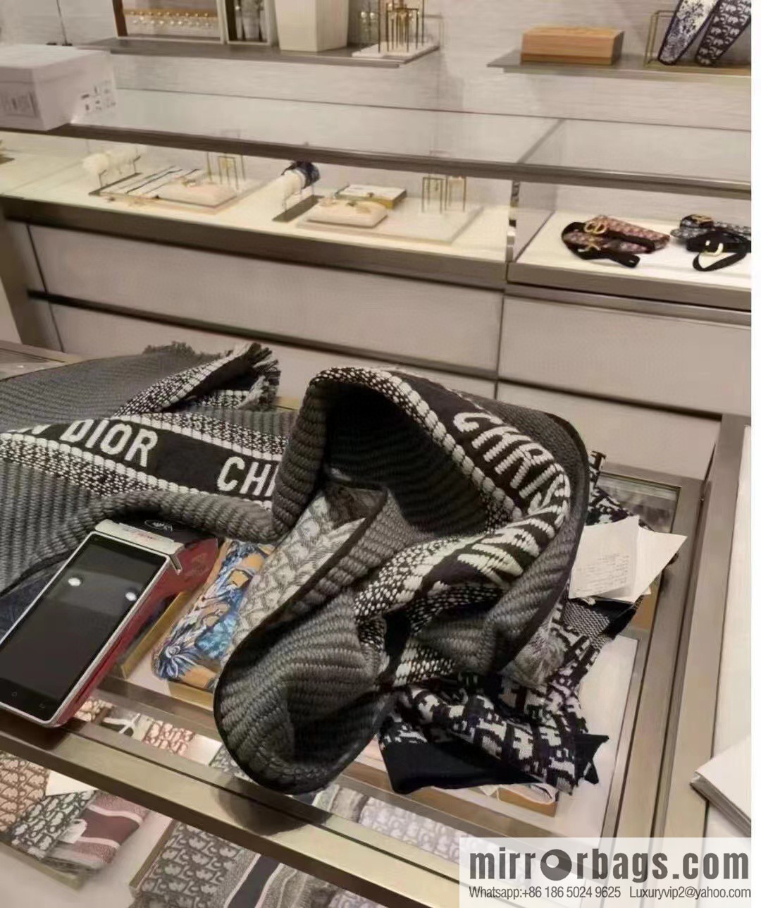 DIOR Oblique Printed Double Sided Scarf