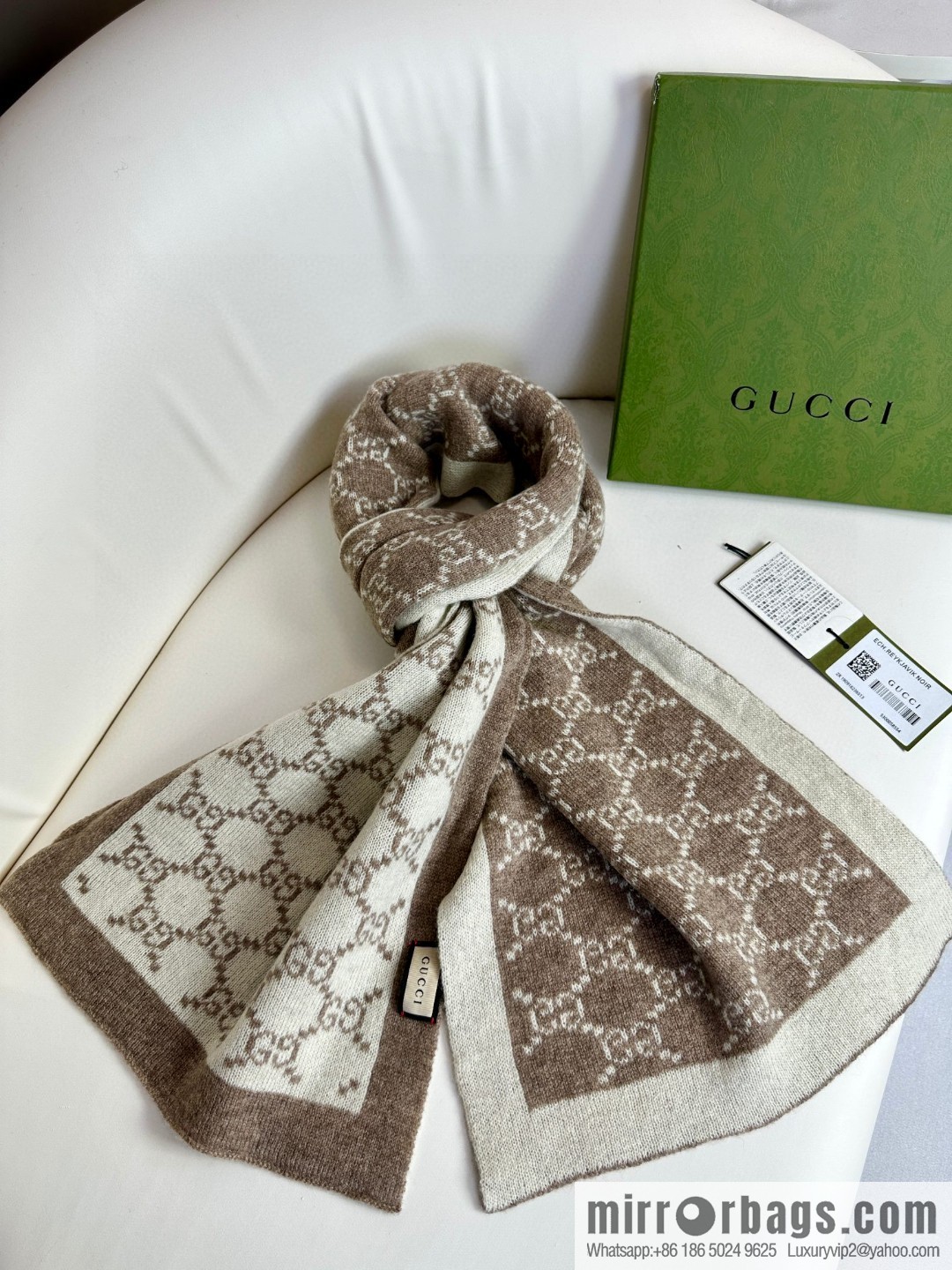 GUCCI 2023 new men's and women's same knitted scarf