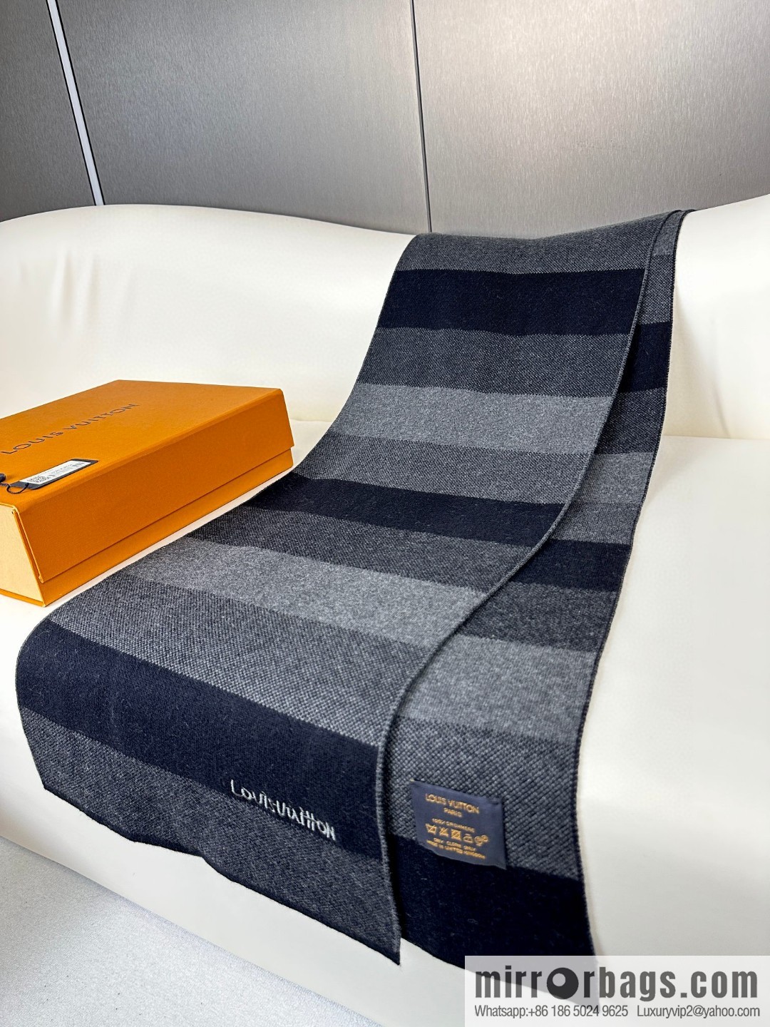 LV Knitted Striped, Unisex Scarf