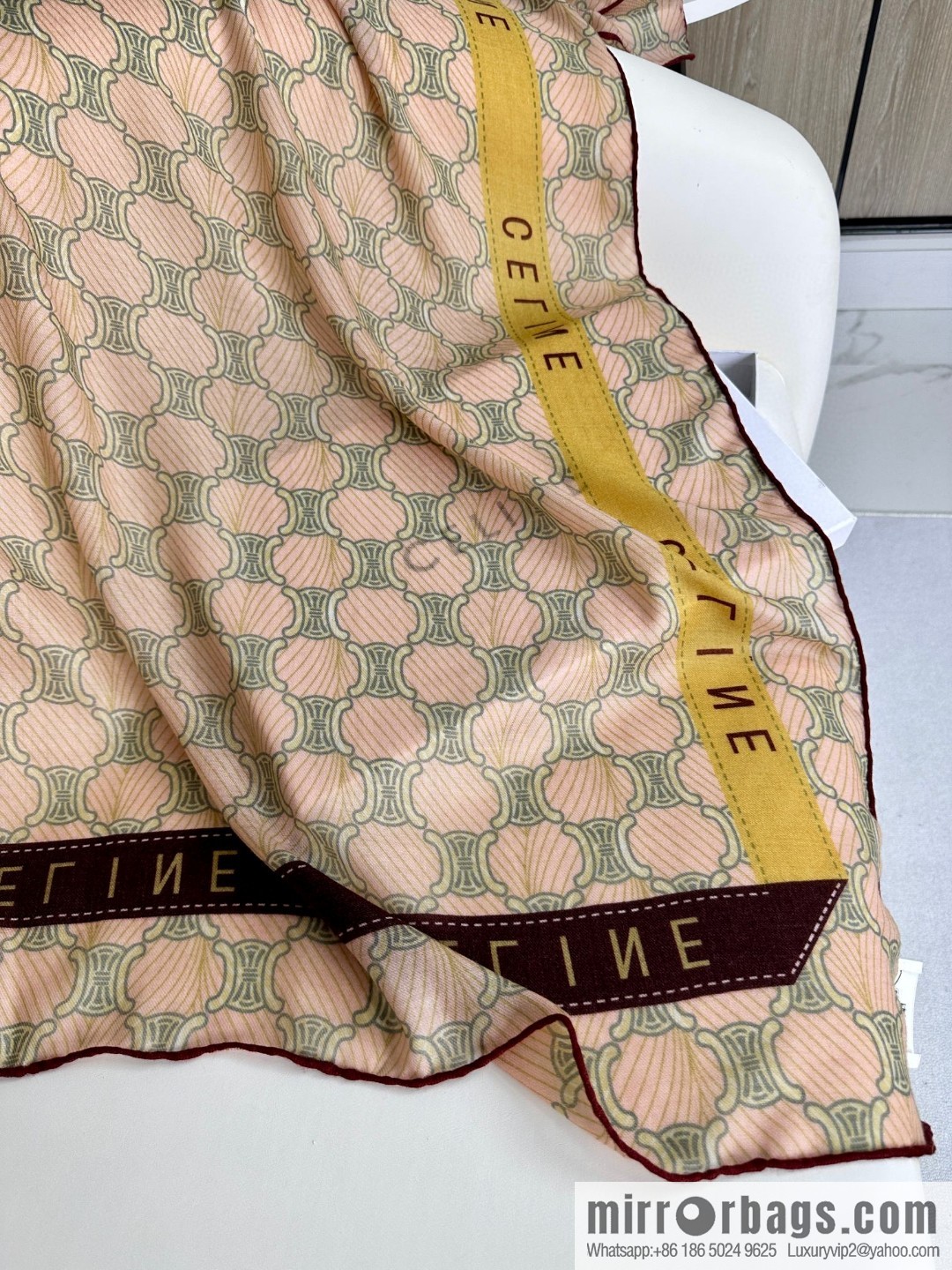 CELINE Arc de Triomphe, cashmere square scarf