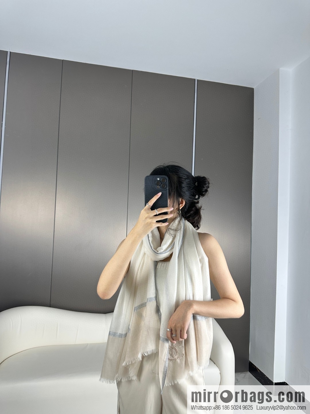 CHANEL 2023 latest color cashmere long towel