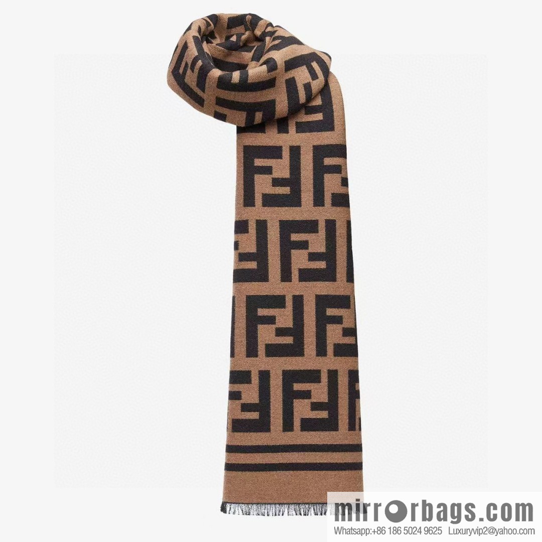 FENDI FF pattern wool scarf