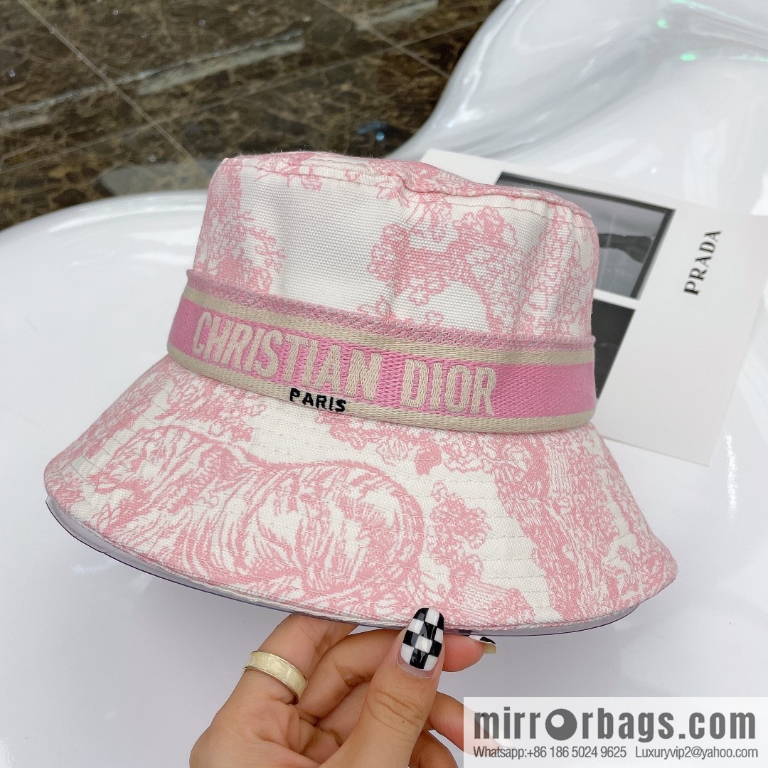 DIOR 2021 new counter synchronous printing bucket hat