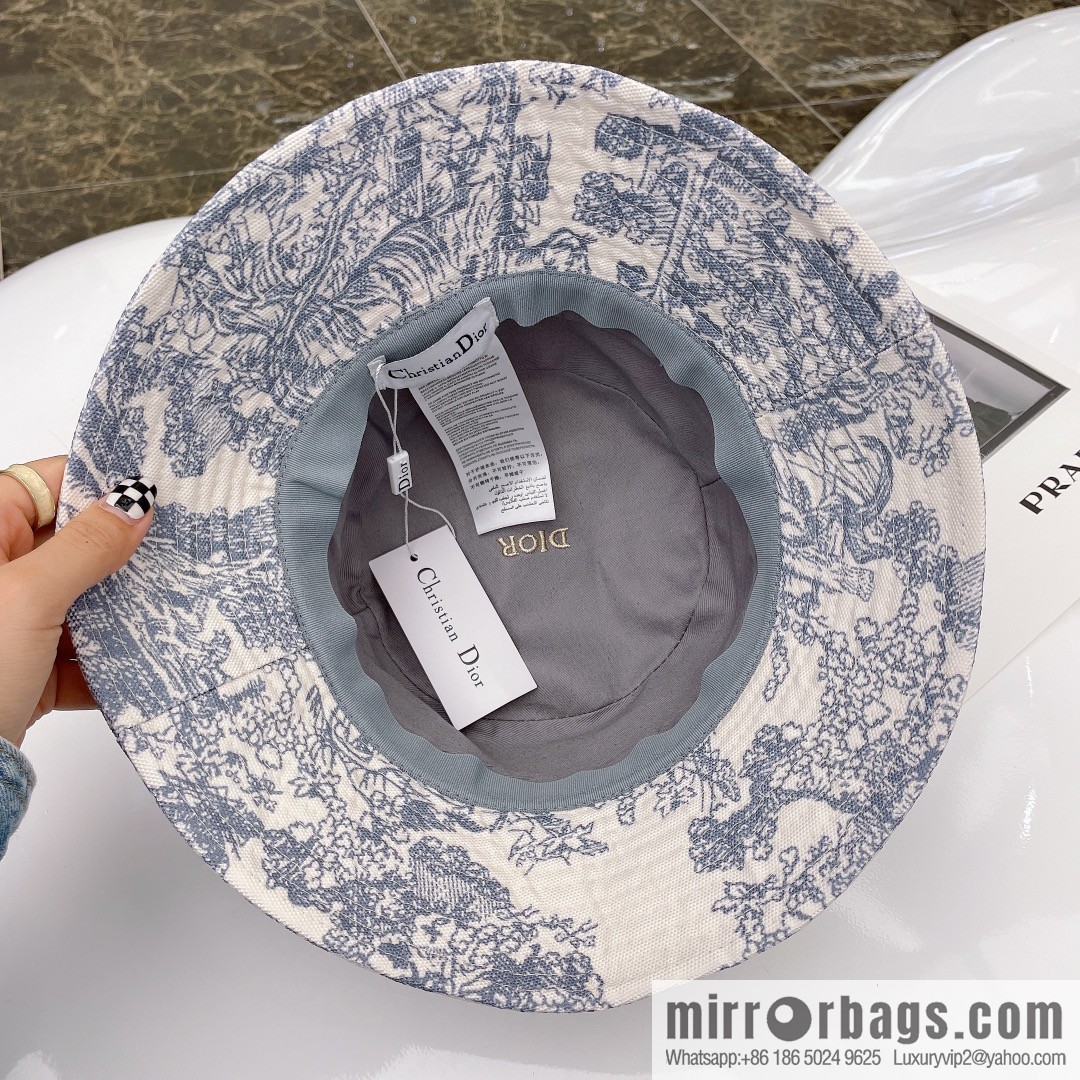 DIOR 2021 new counter synchronous printing bucket hat