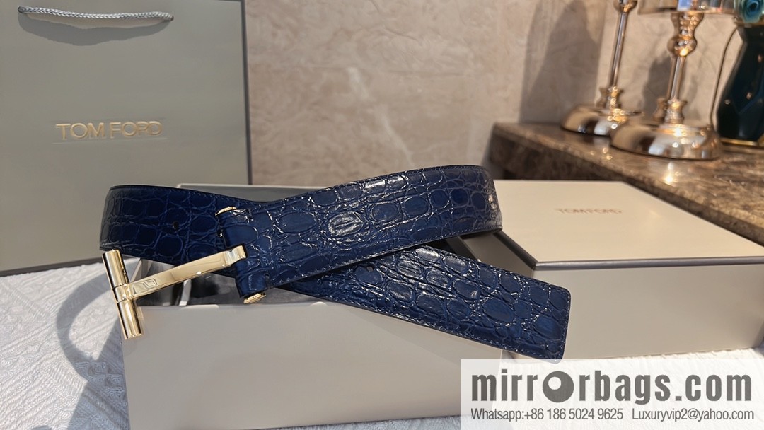 TOMFORD Tom Ford, Men's T-Buckle Double-Sided Belt 4.0cm