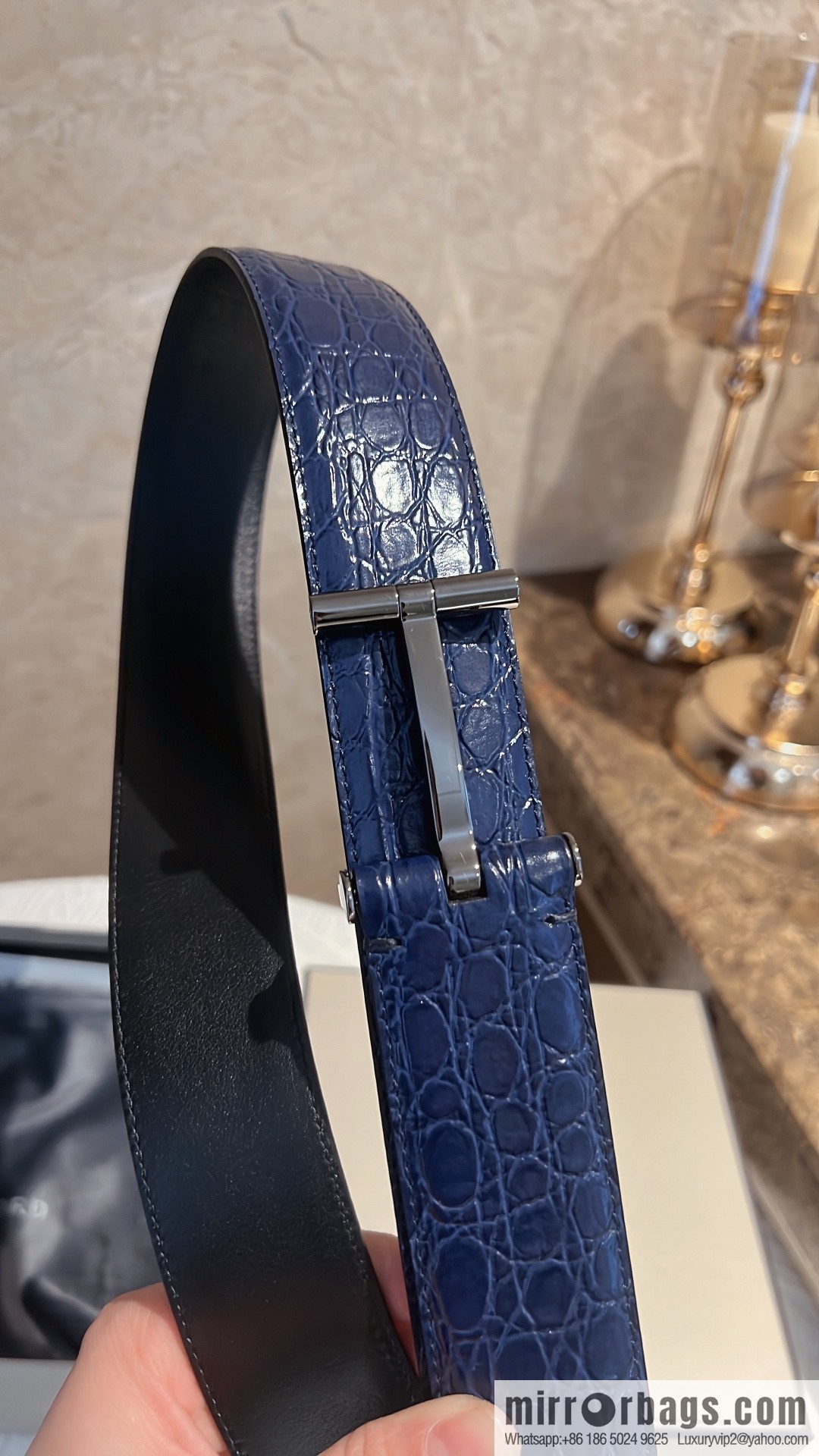 TOMFORD Tom Ford, Men's T-Buckle Double-Sided Belt 4.0cm