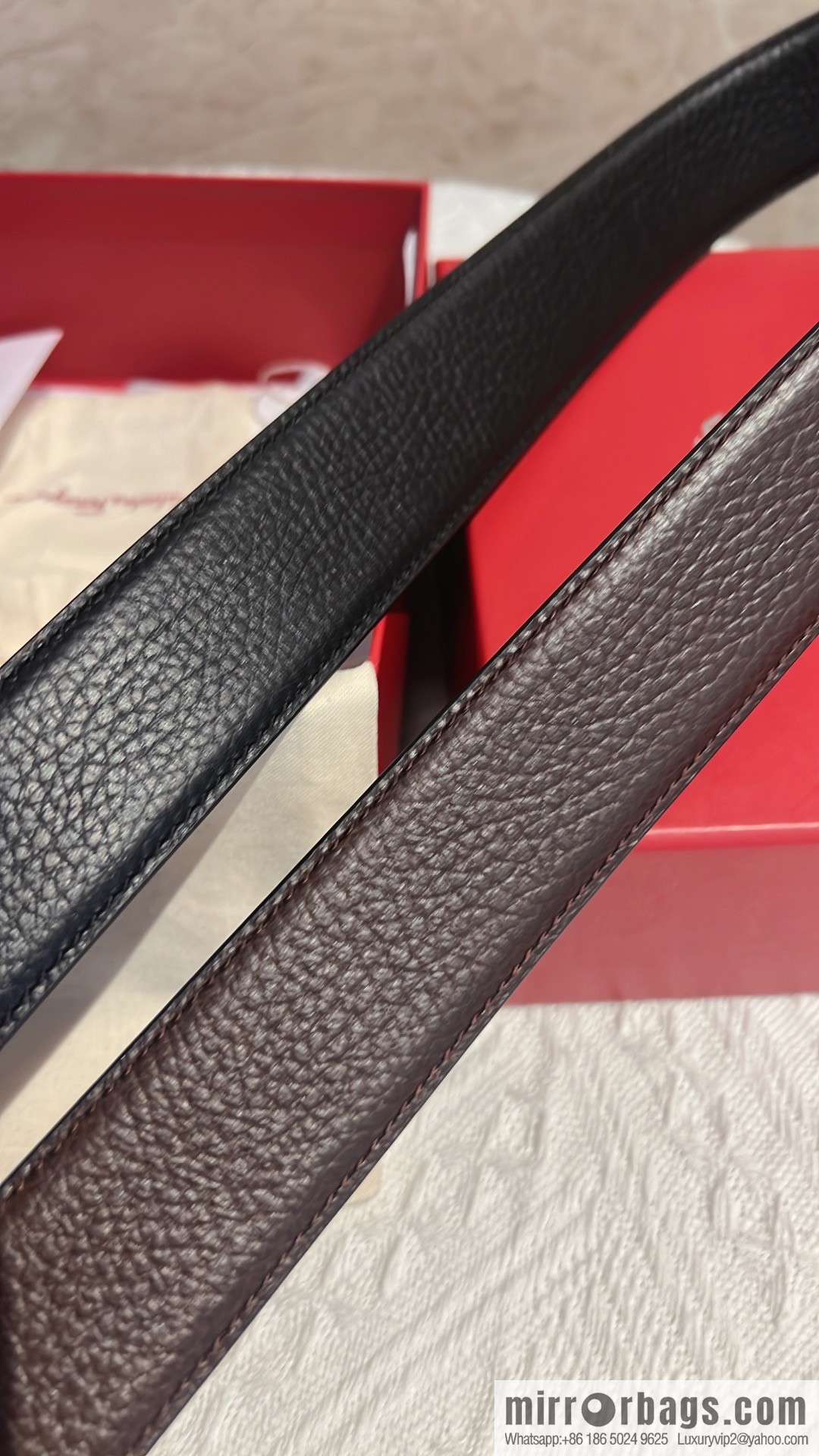 Ferragamo Ferragamo, first layer of cowhide with exquisite counter version retro metal buckle men's 3.5cm belt