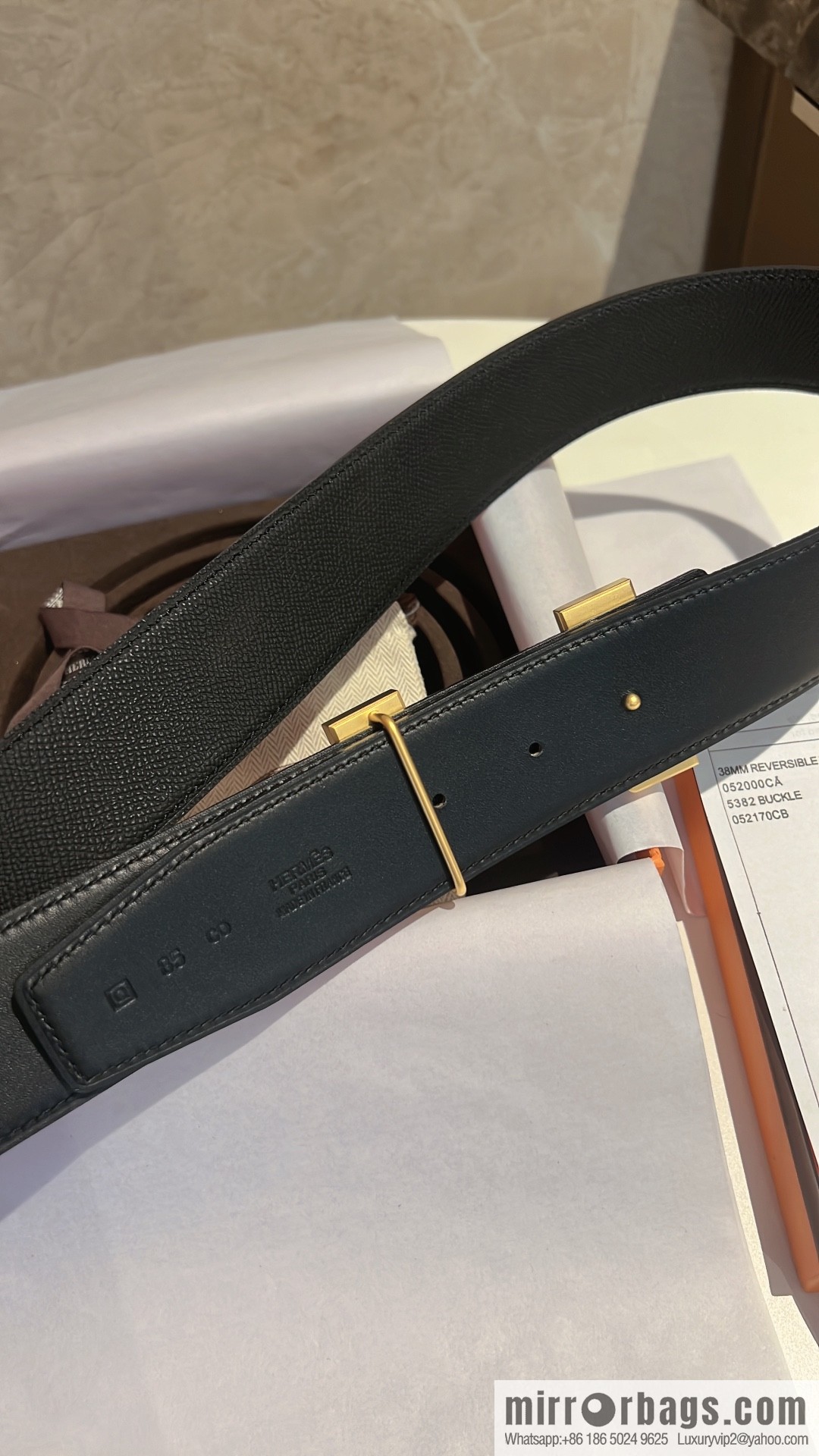 Hermes Hermes, men's belt gold silver solder joint metal buckle 42mm