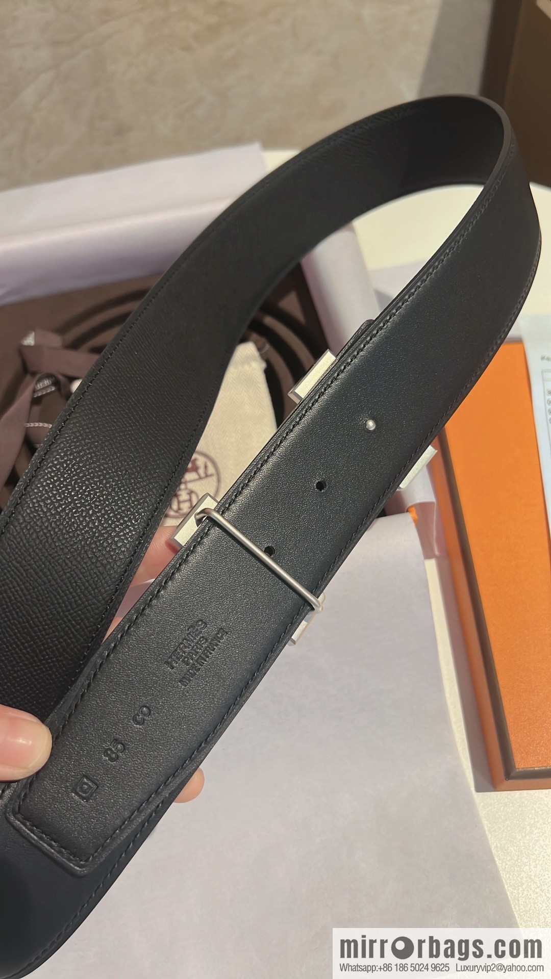 Hermes Hermes, men's belt gold silver solder joint metal buckle 42mm