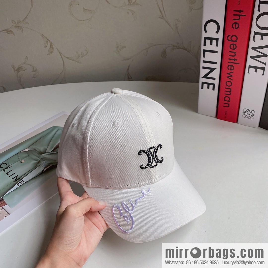 CELINE spring and summer new letter embroidered baseball cap