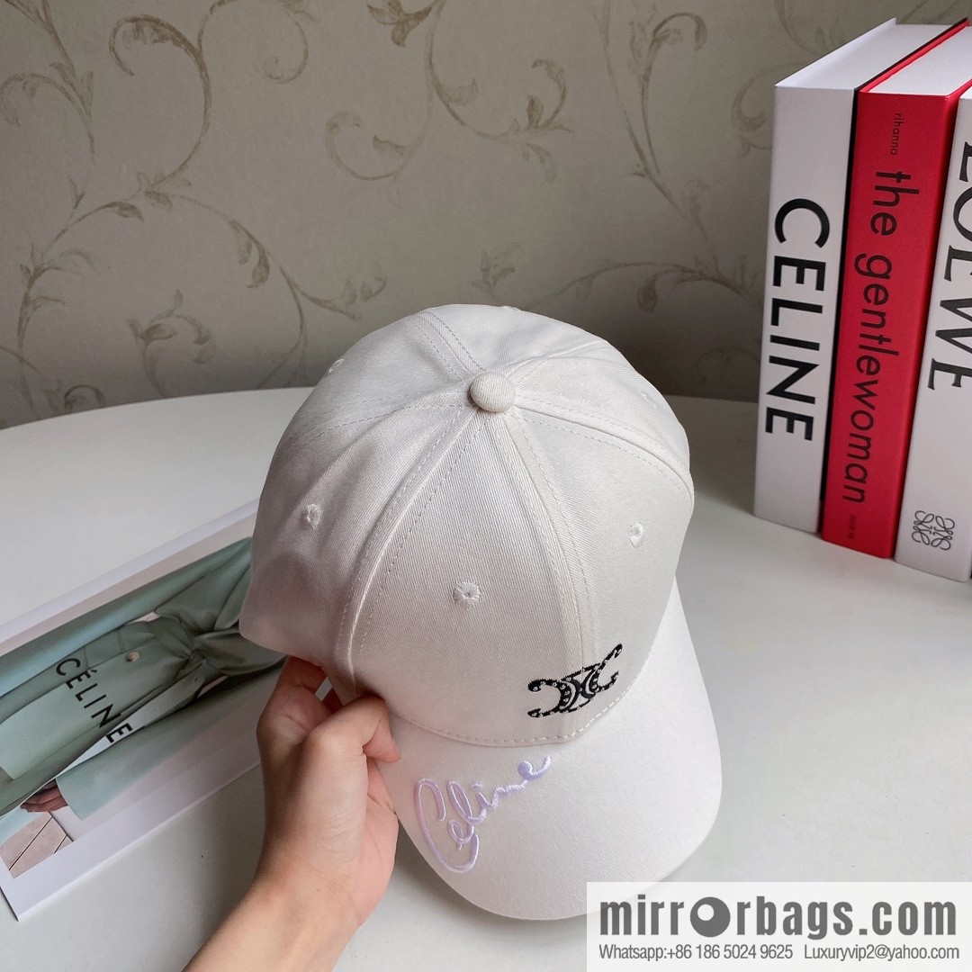 CELINE spring and summer new letter embroidered baseball cap