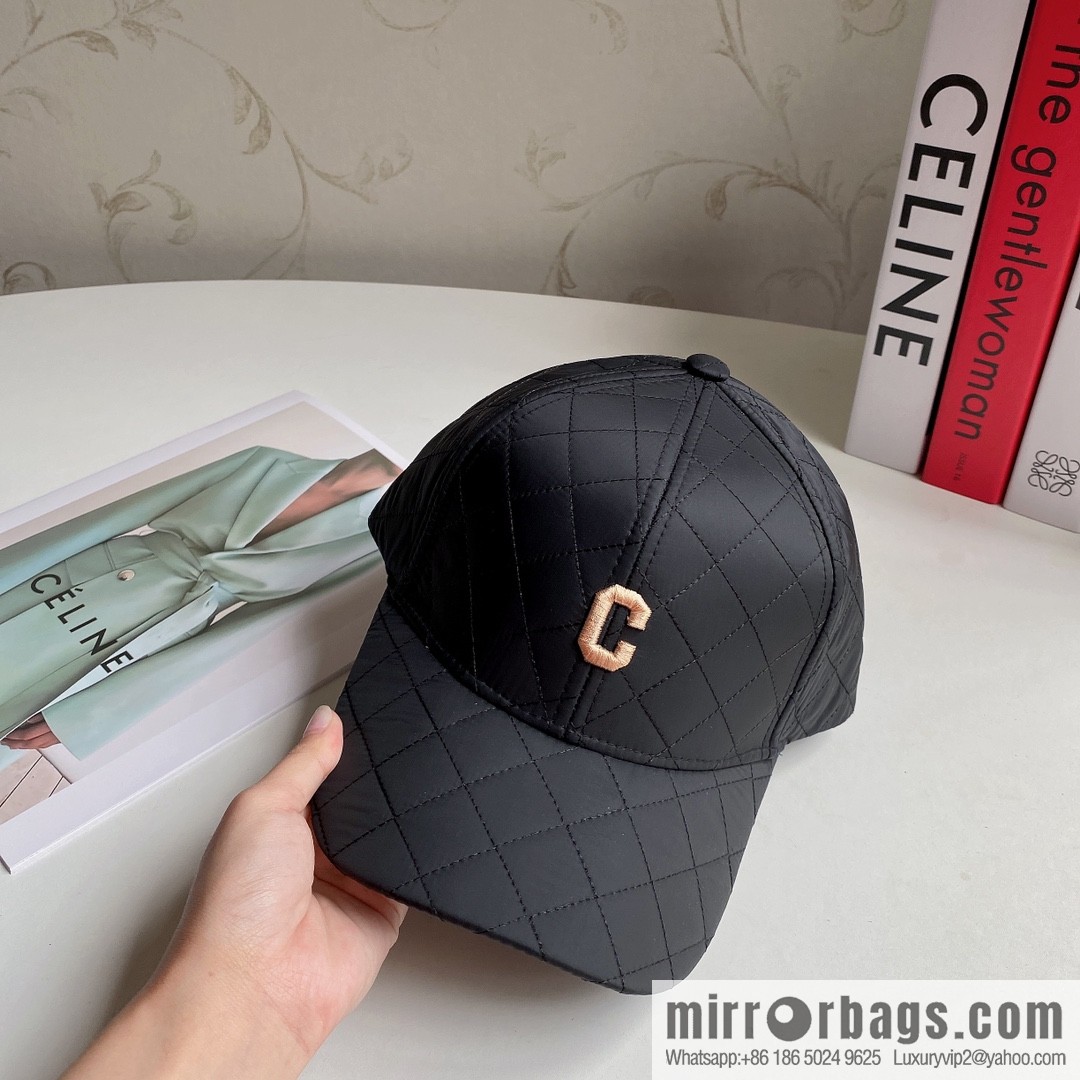 CELINE checked baseball cap