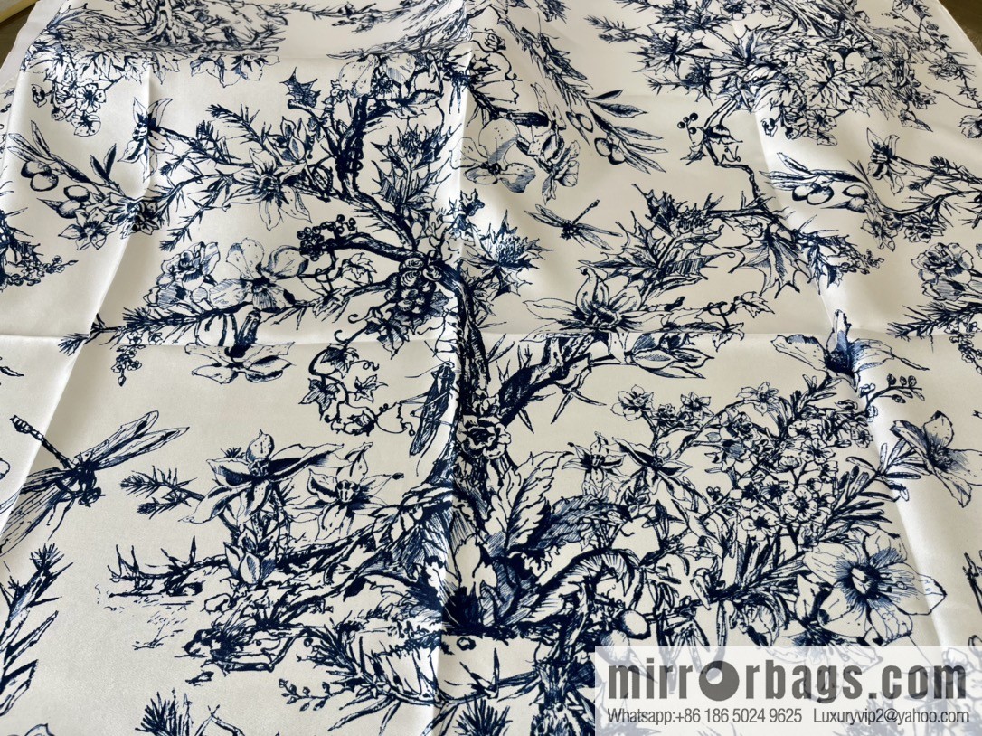 Dior 100% Silk Rui Printed Square Towel