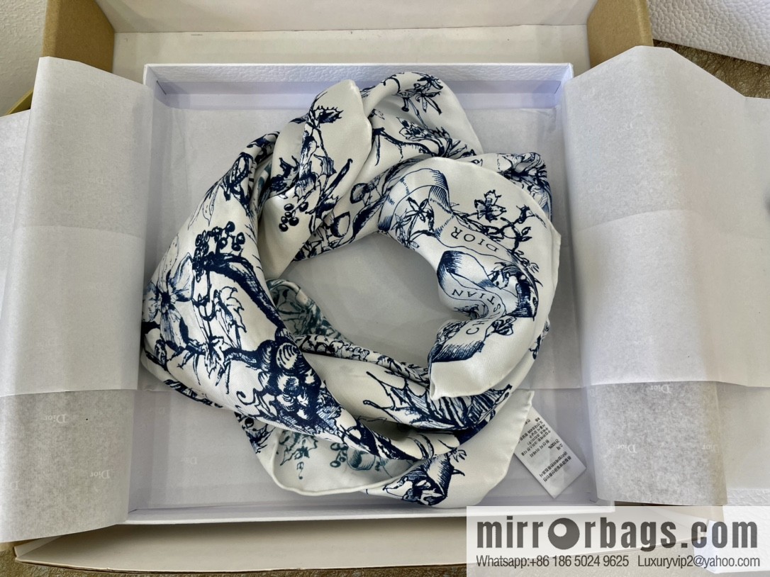 Dior 100% Silk Rui Printed Square Towel