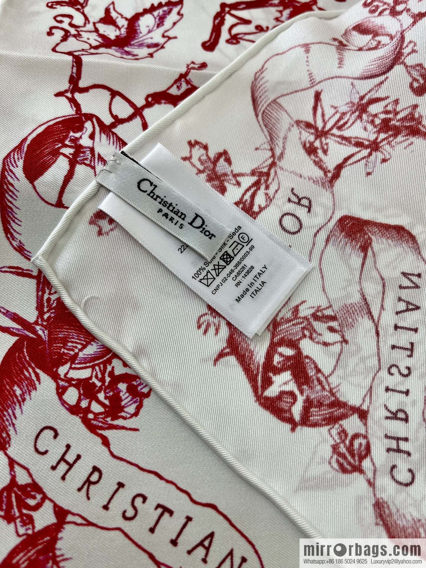 Dior 100% Silk Rui Printed Square Towel