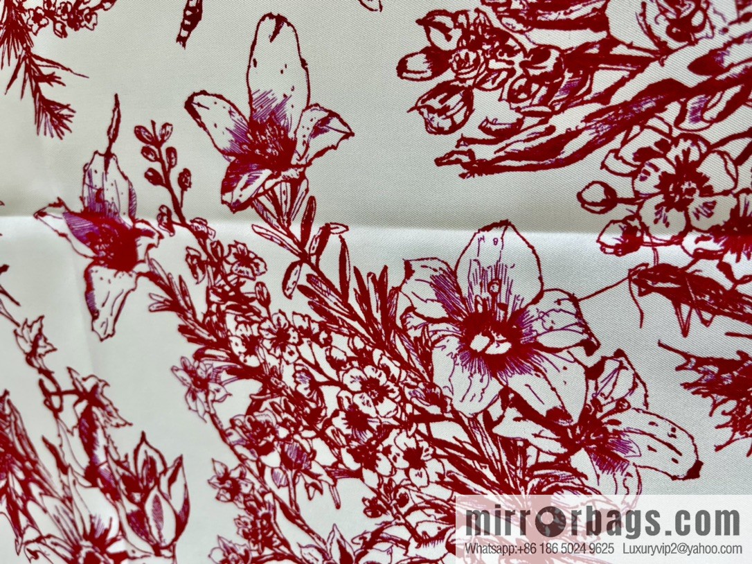 Dior 100% Silk Rui Printed Square Towel