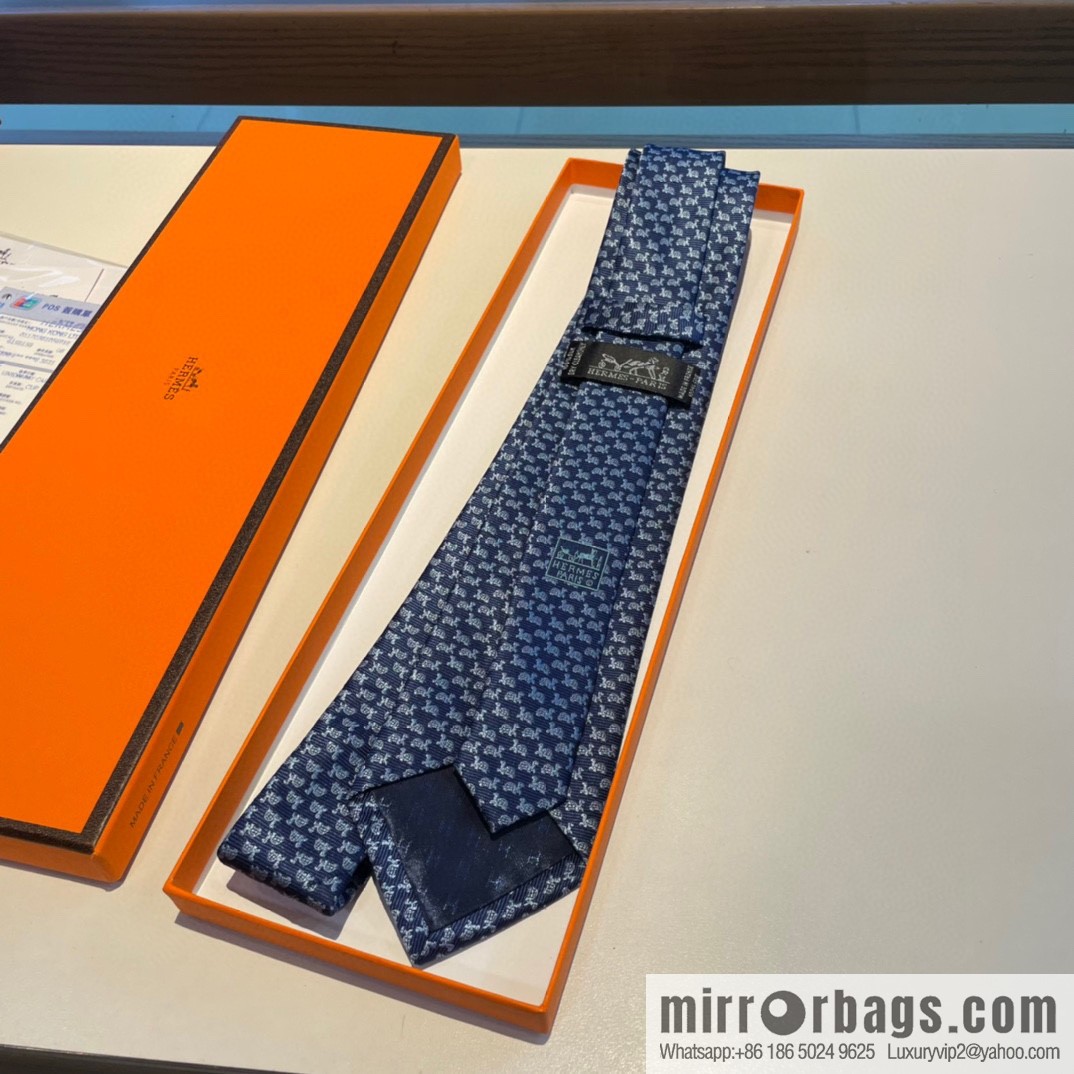 Hermes 100% Premium Twill Silk Men's Tie