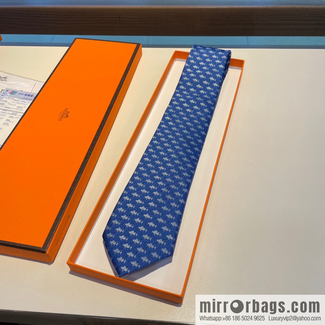 Hermes 100% Premium Twill Silk Men's Tie