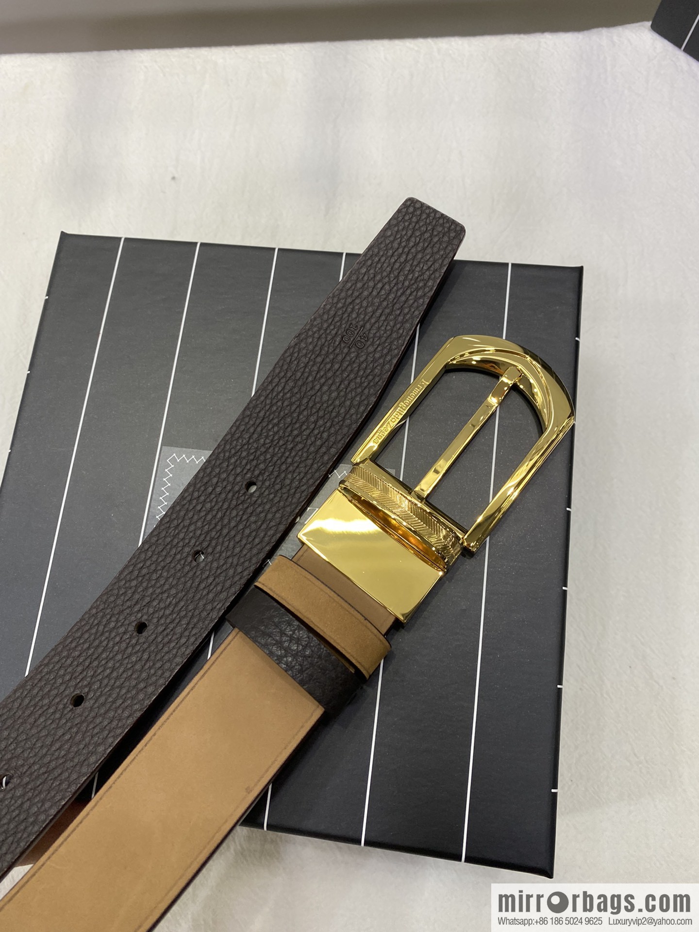 Ermengildo. Zein Zegna men's business leisure rotating pin buckle imported suede with cowhide belt 3.5cm