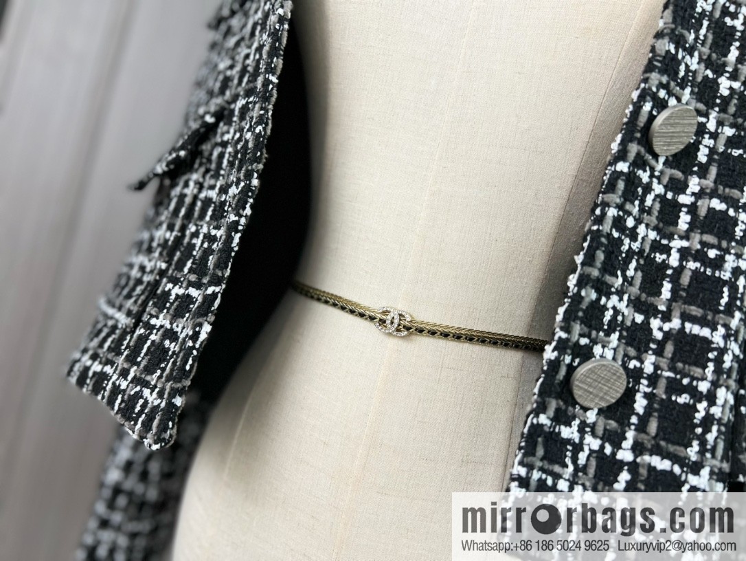 New ☑️ Chanel double c black leather rope waist chain