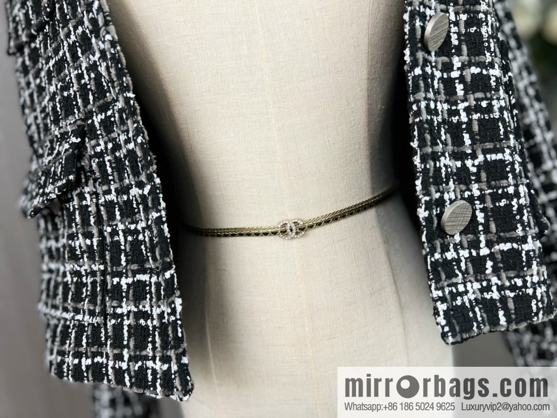 New ☑️ Chanel double c black leather rope waist chain