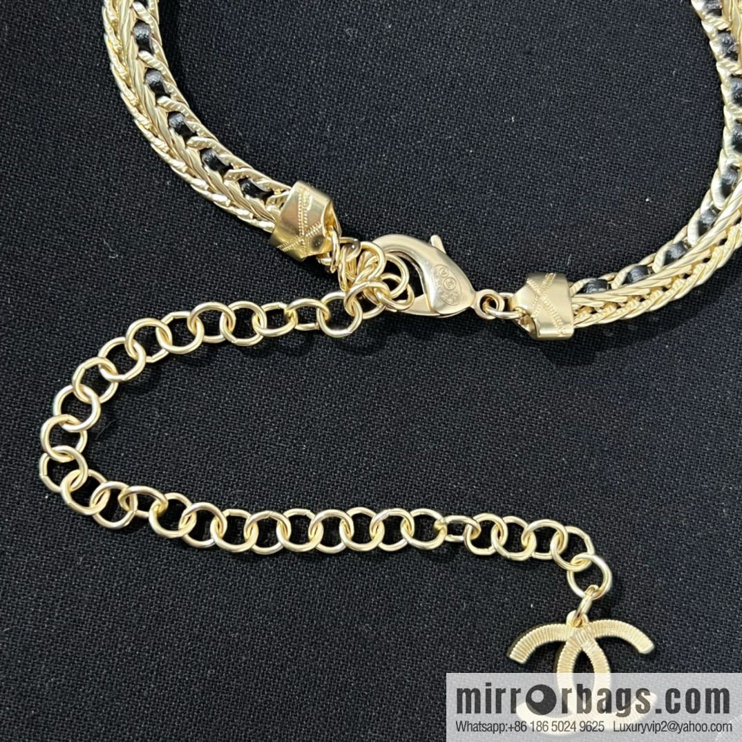 New ☑️ Chanel double c black leather rope waist chain