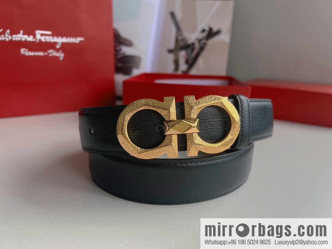 Ferragamo Ferragamo, a selection of high-quality materials for men's business 3.5cm belt