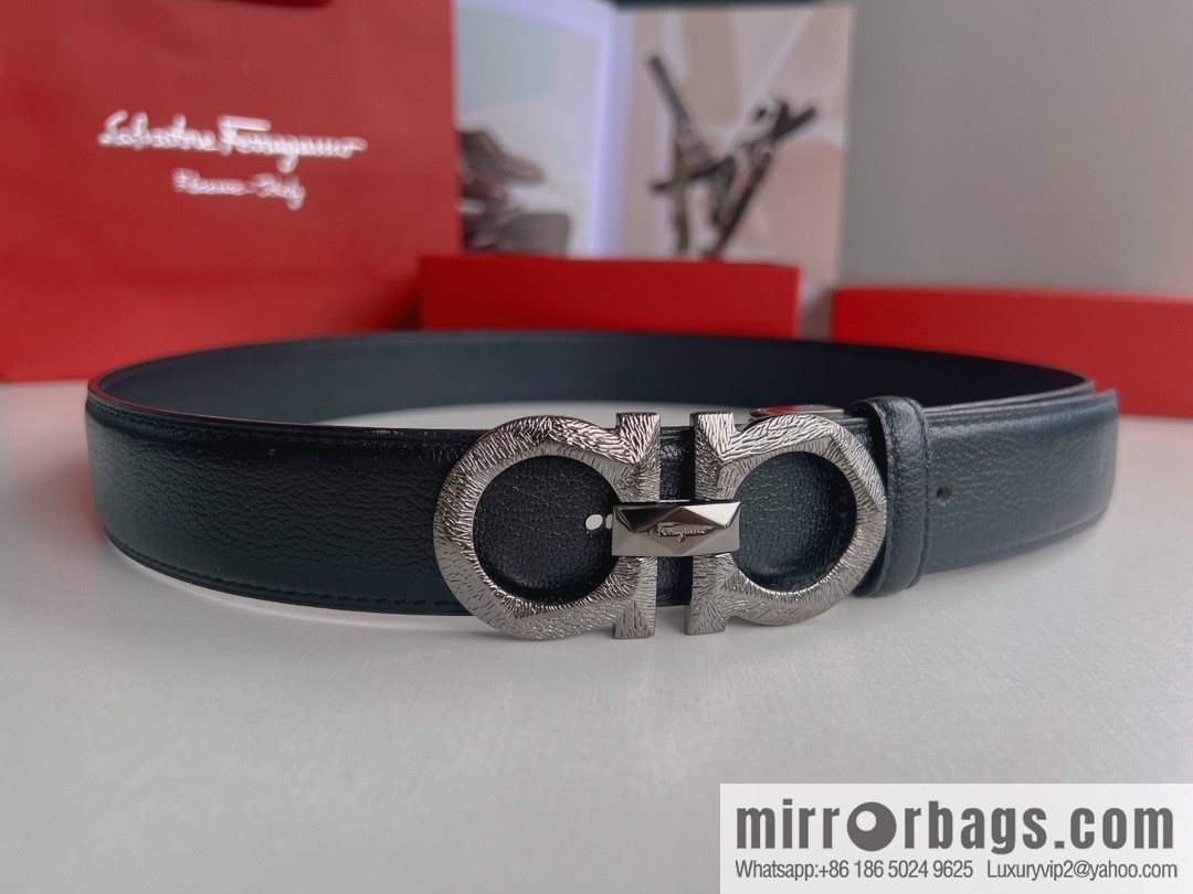 Ferragamo Ferragamo, a selection of high-quality materials for men's business 3.5cm belt