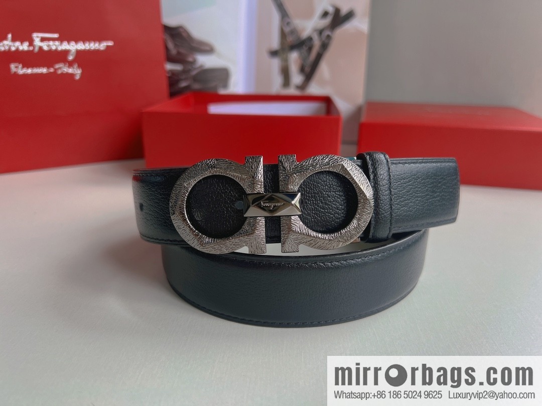 Ferragamo Ferragamo, a selection of high-quality materials for men's business 3.5cm belt