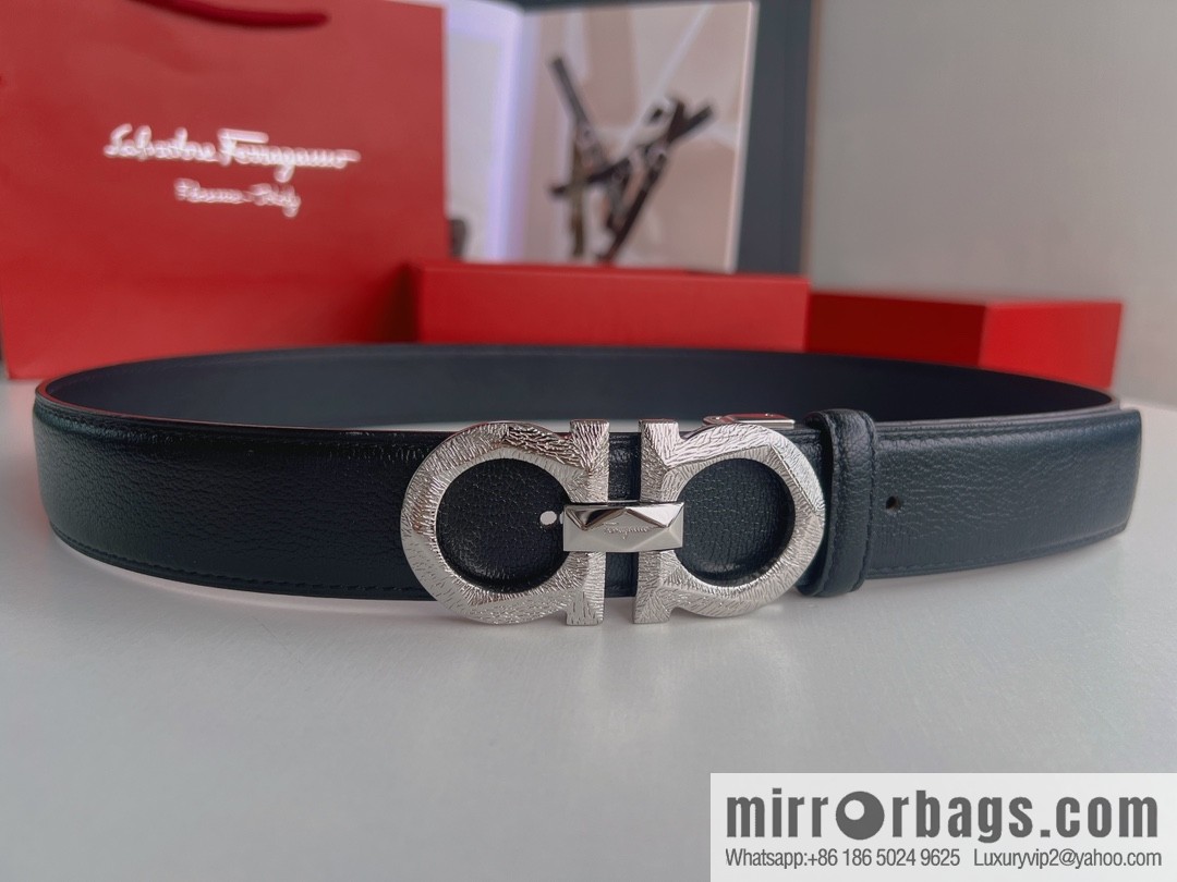 Ferragamo Ferragamo, a selection of high-quality materials for men's business 3.5cm belt