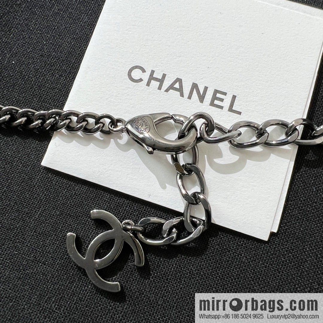 New ☑️ Chanel choker gun black belt belt chain