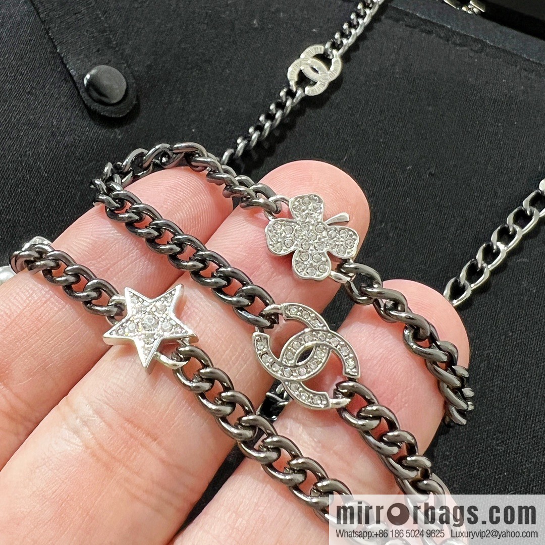 New ☑️ Chanel choker gun black belt belt chain