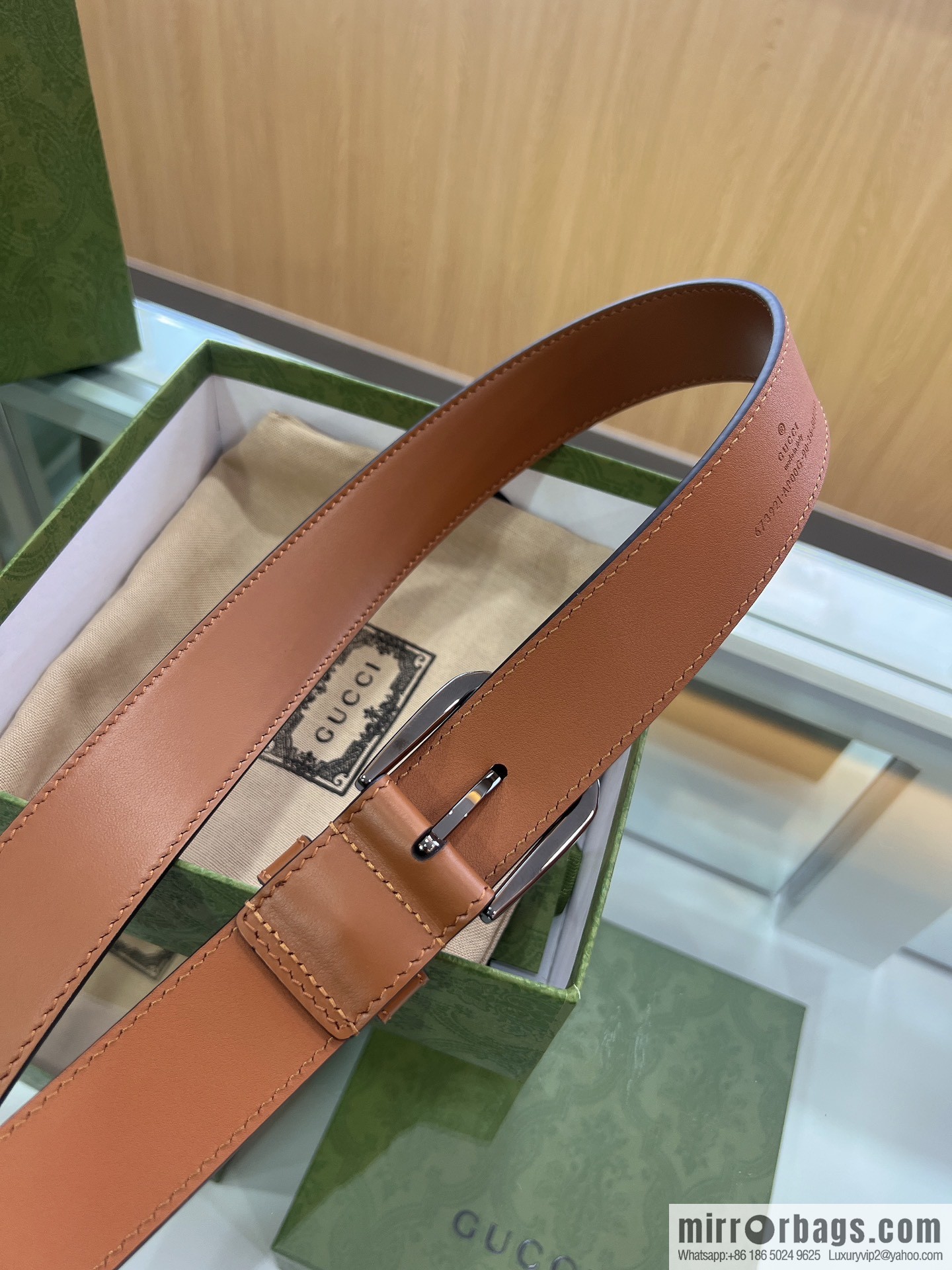 Gucci Gucci, double G counter new double-sided first-layer cowhide pure copper hardware electroplated 3.5cm belt