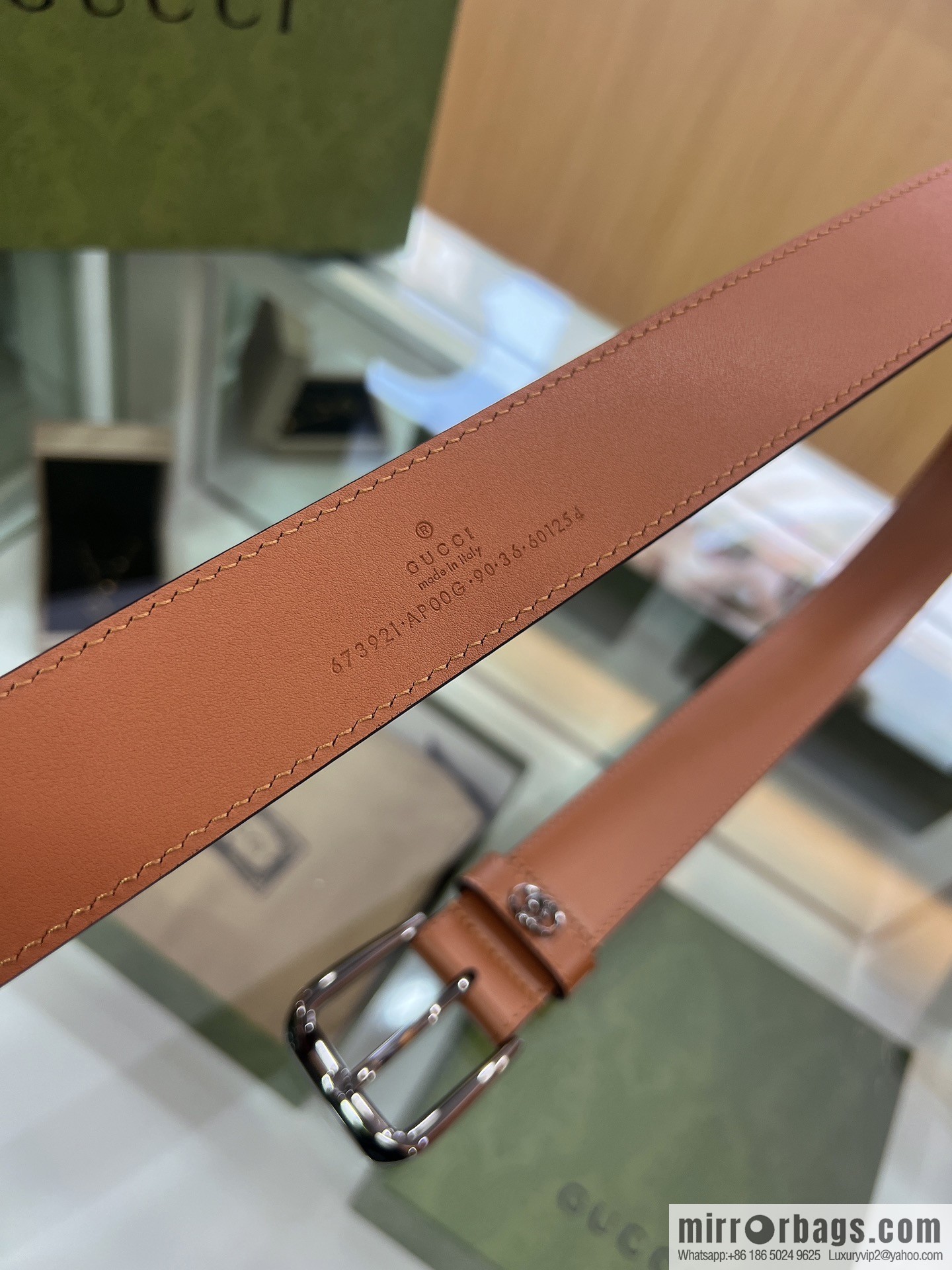 Gucci Gucci, double G counter new double-sided first-layer cowhide pure copper hardware electroplated 3.5cm belt