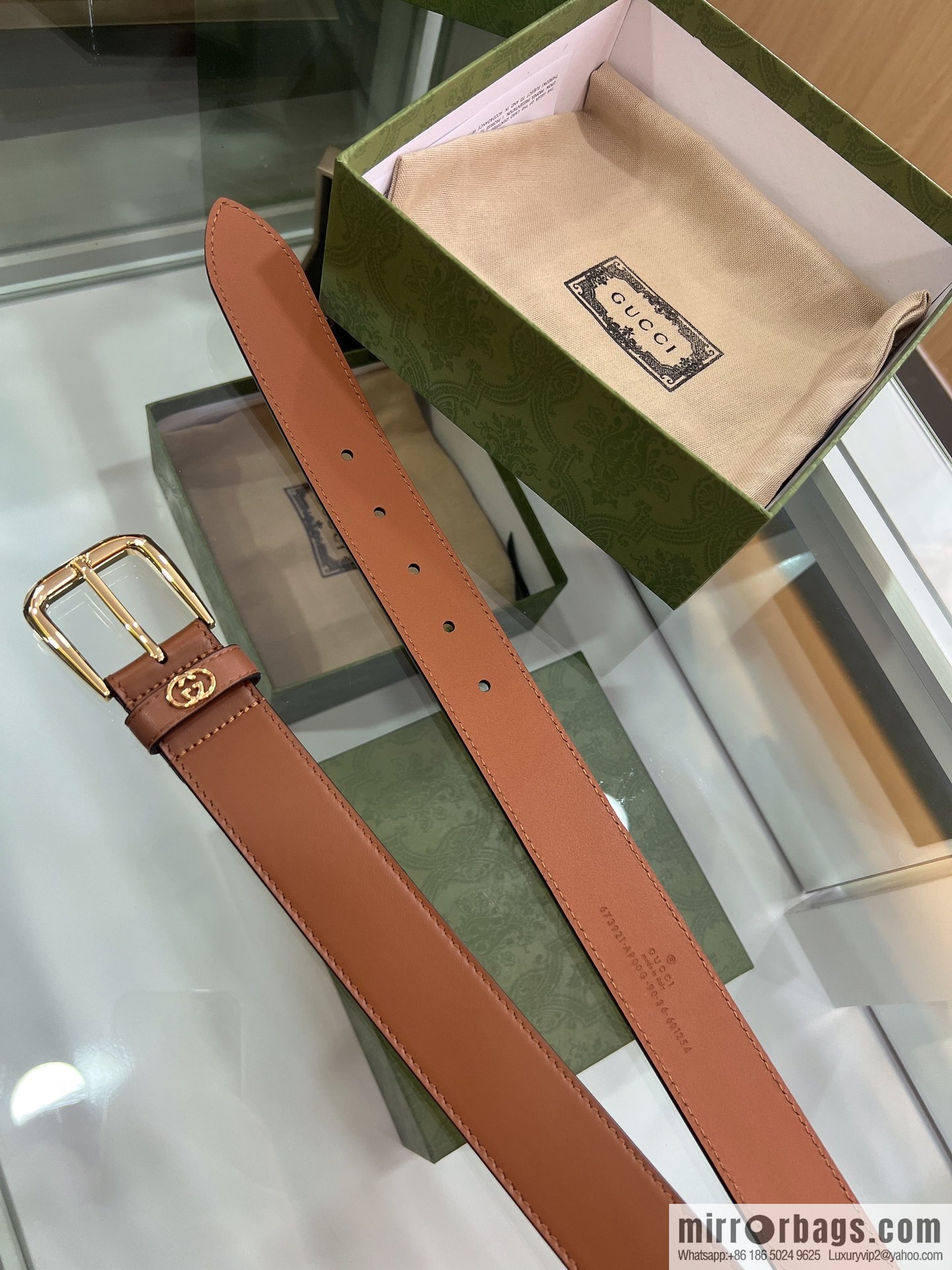 Gucci Gucci, double G counter new double-sided first-layer cowhide pure copper hardware electroplated 3.5cm belt