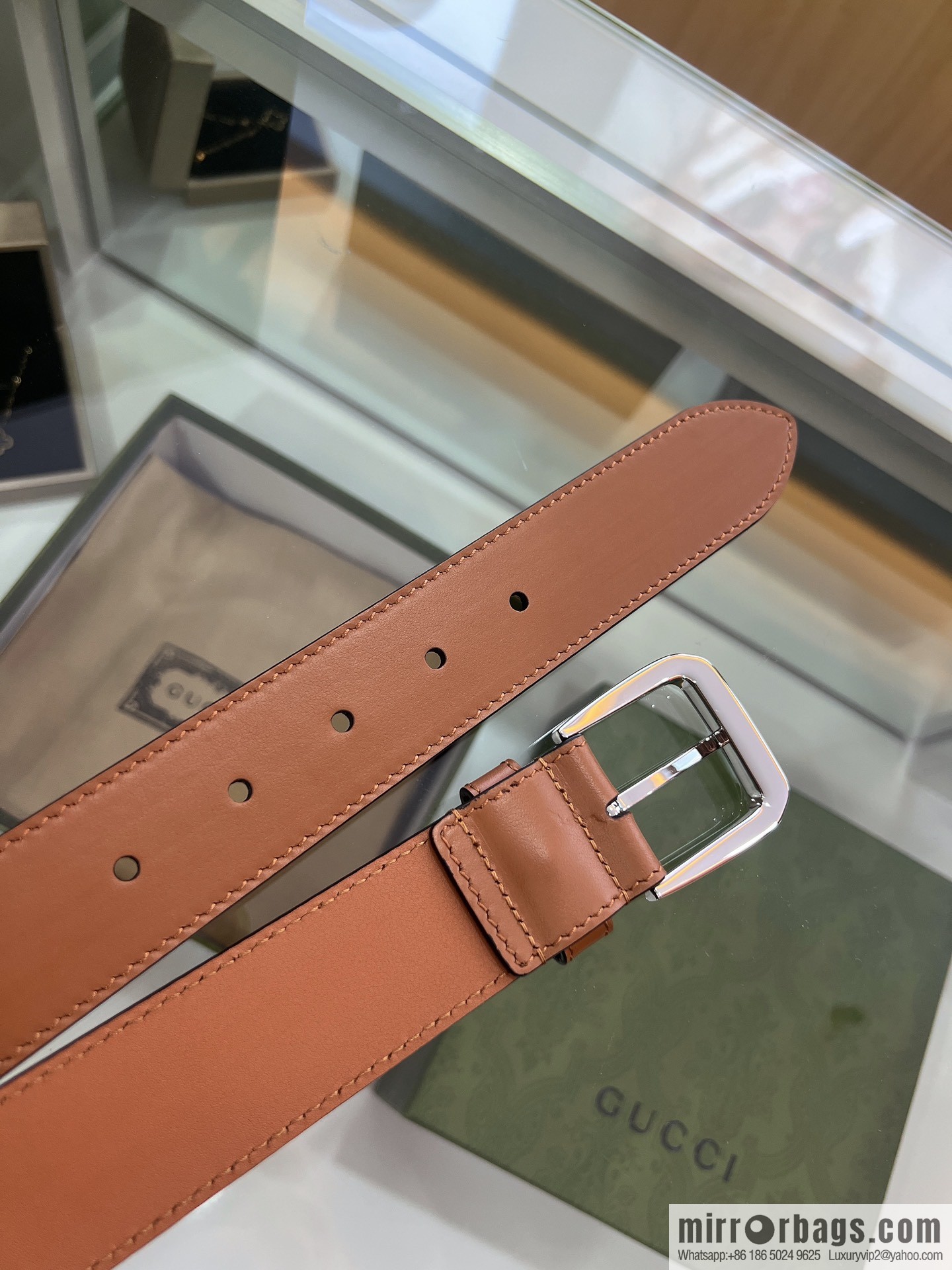Gucci Gucci, double G counter new double-sided first-layer cowhide pure copper hardware electroplated 3.5cm belt