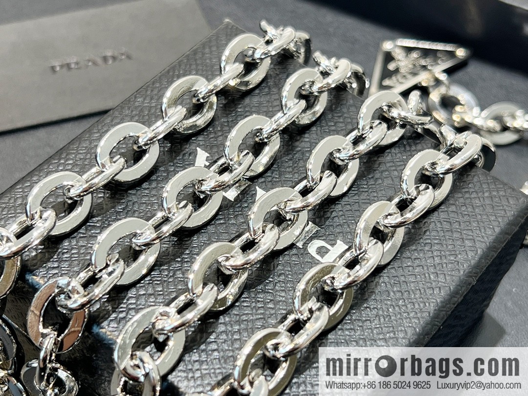 PRADA triangle mark, waist chain belt