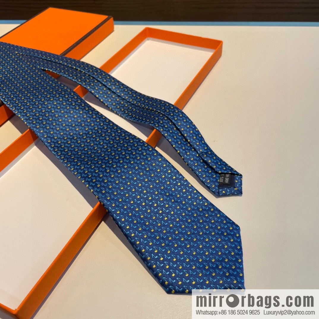 Hermes 100% Top Twill Silk Men's New Tie